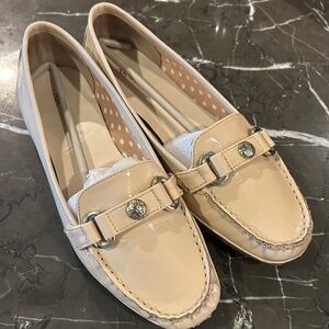 Anne Klein Akewen Nude Patent Leather Loafers